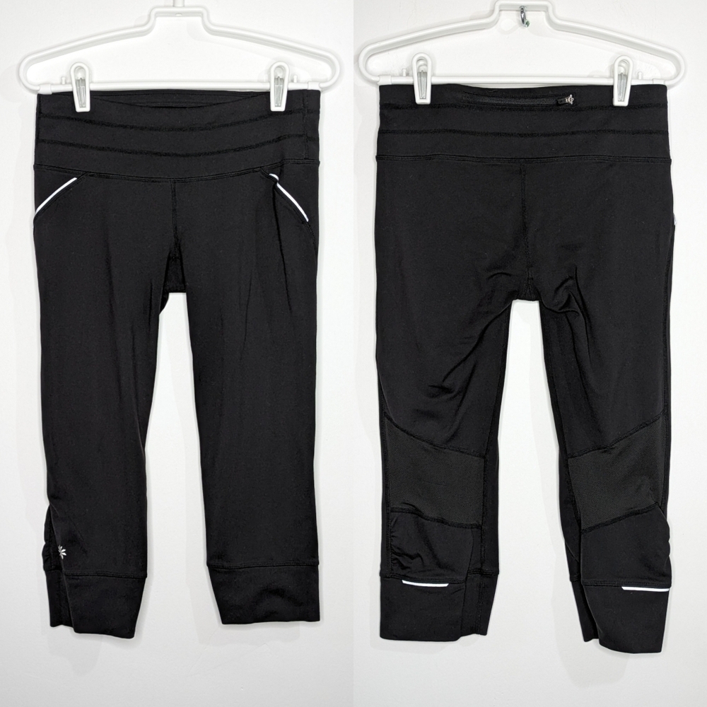 ✨3/$15 Athleta black crop exercise workout leggings S